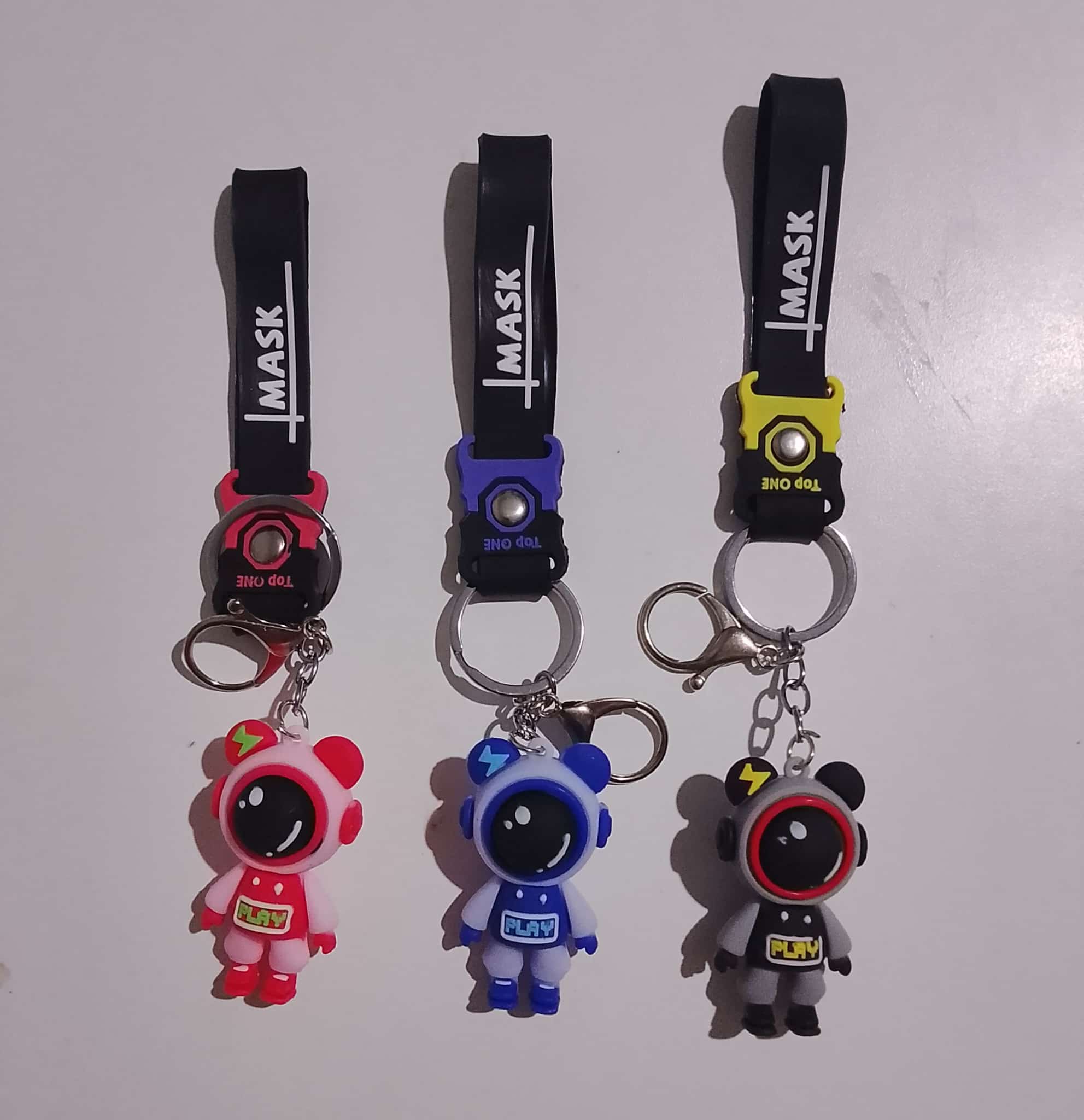 Astronautas, llaveros de goma, precio x unidad