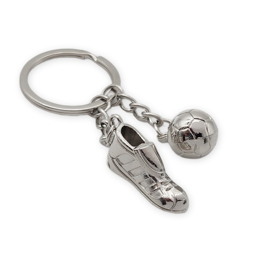 pelota y champion de futbol, llavero deportivo