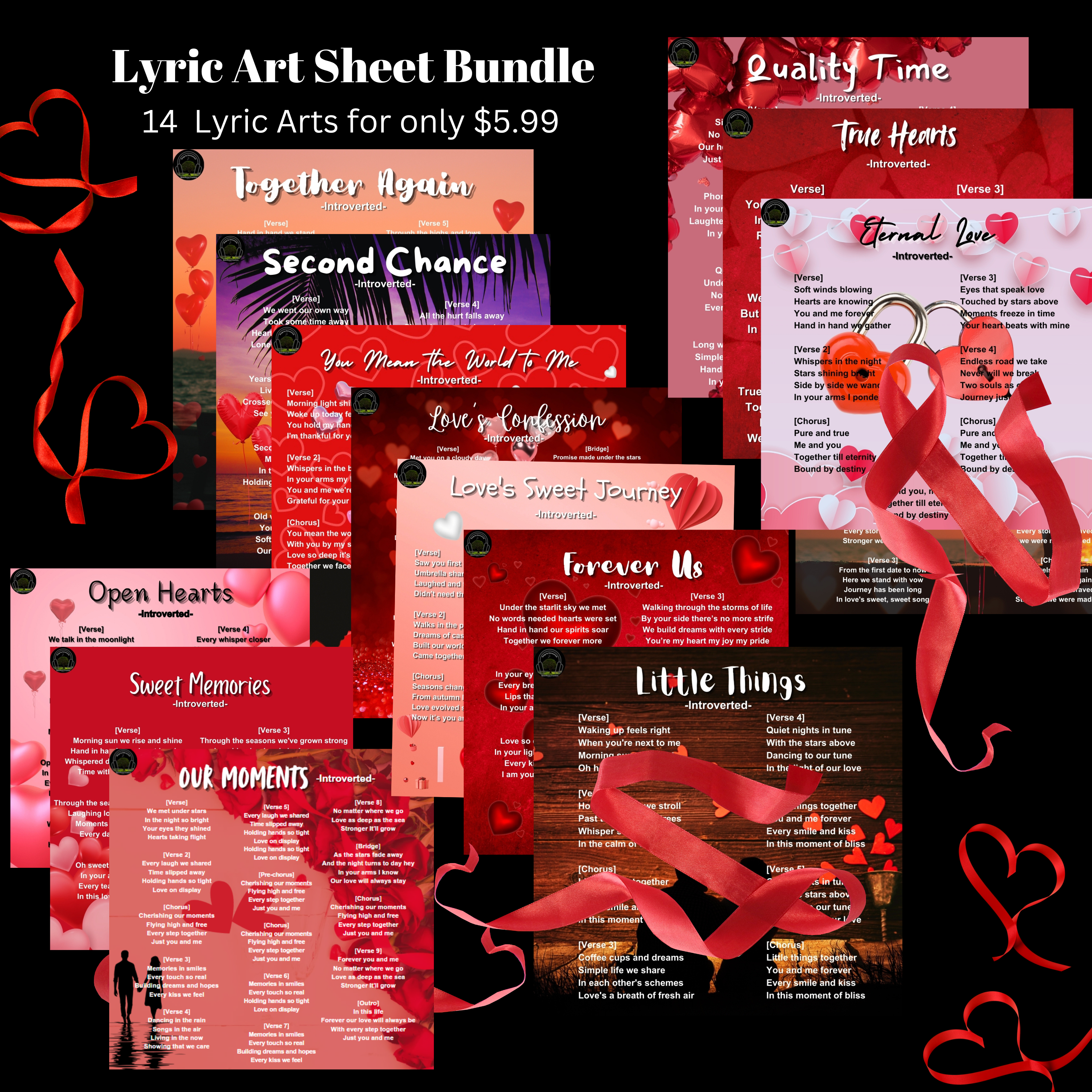 Lyric Art Sheets Bundle Promo