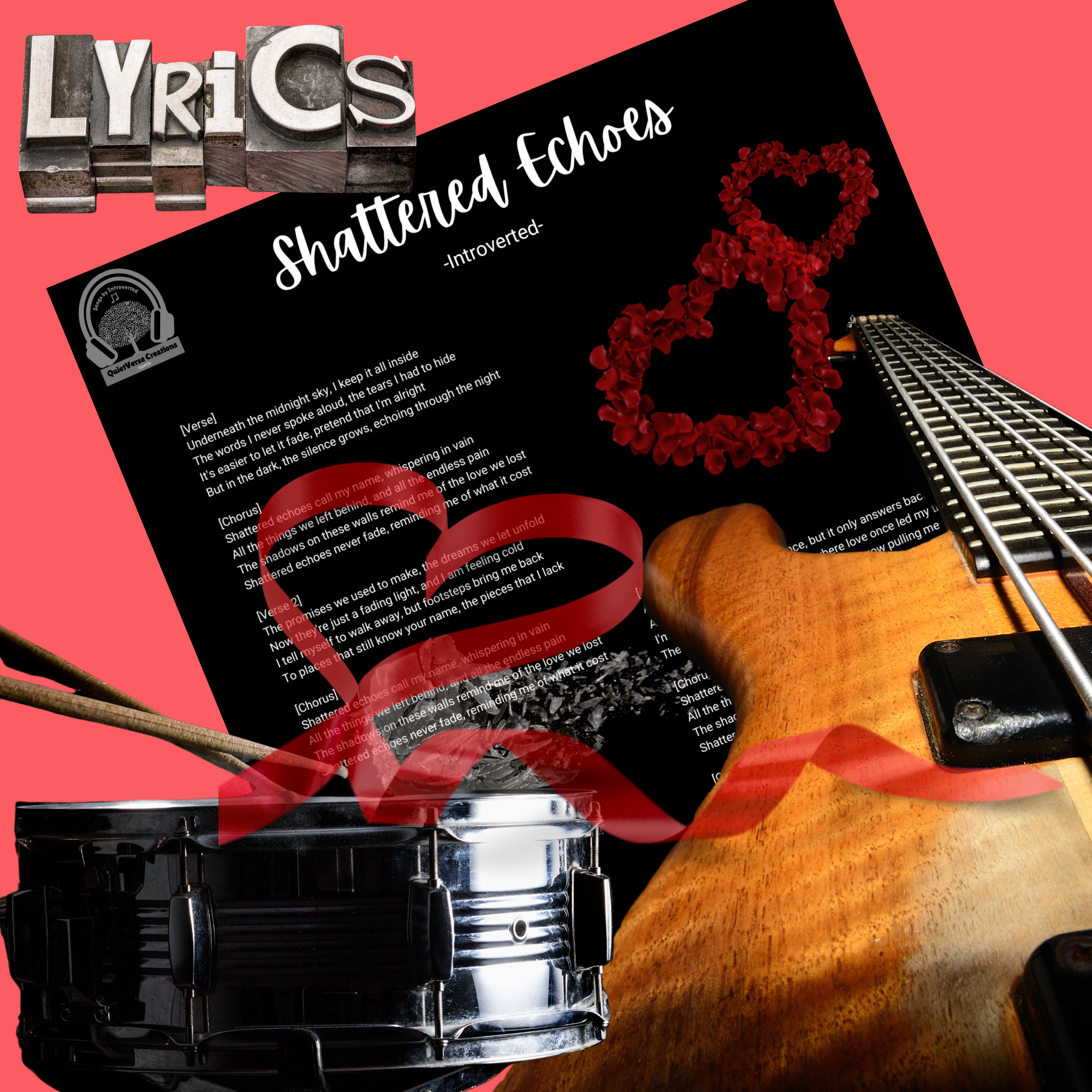 'Shattered Echoes' Lyric Art Sheet