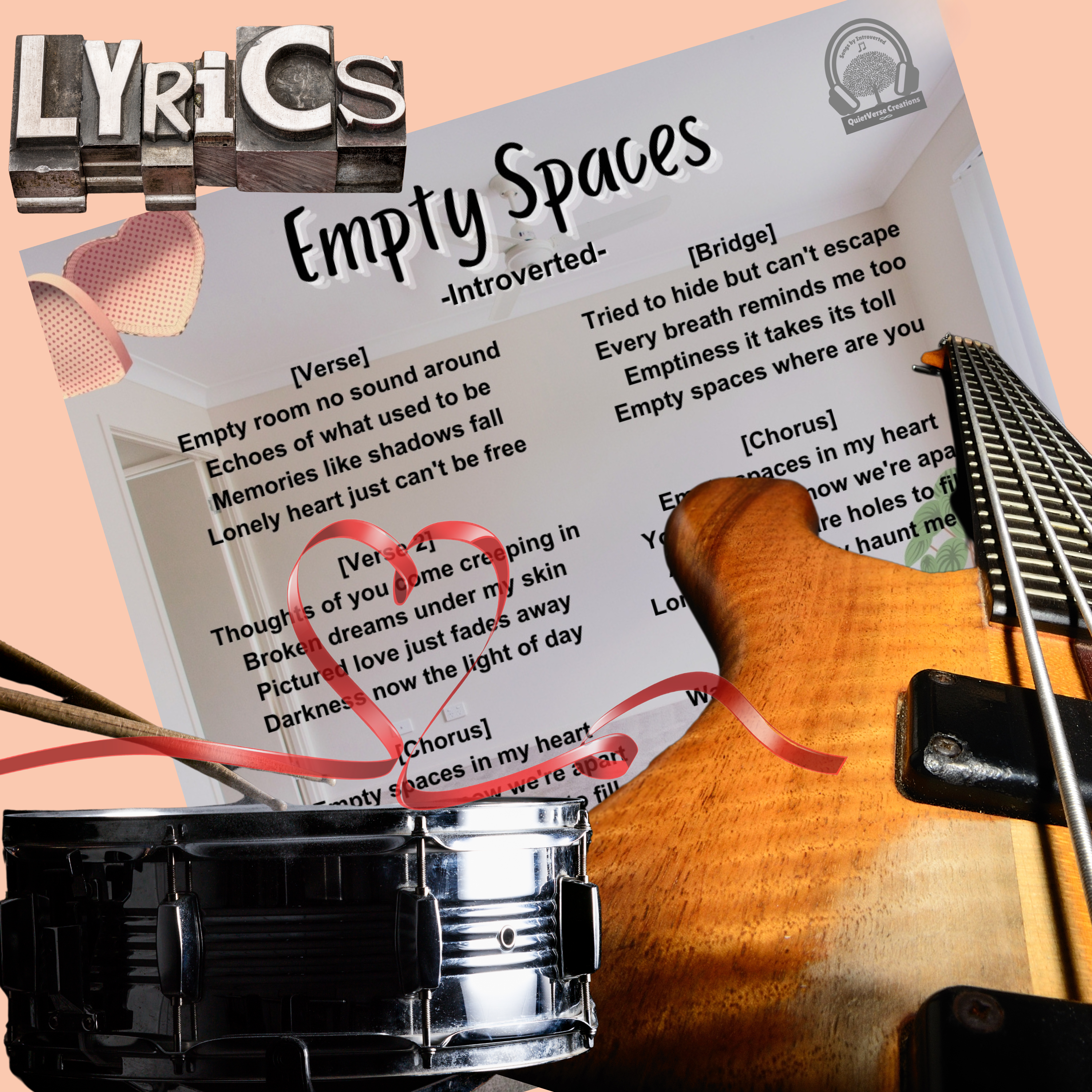 'Empty Spaces' Lyric Art Sheet