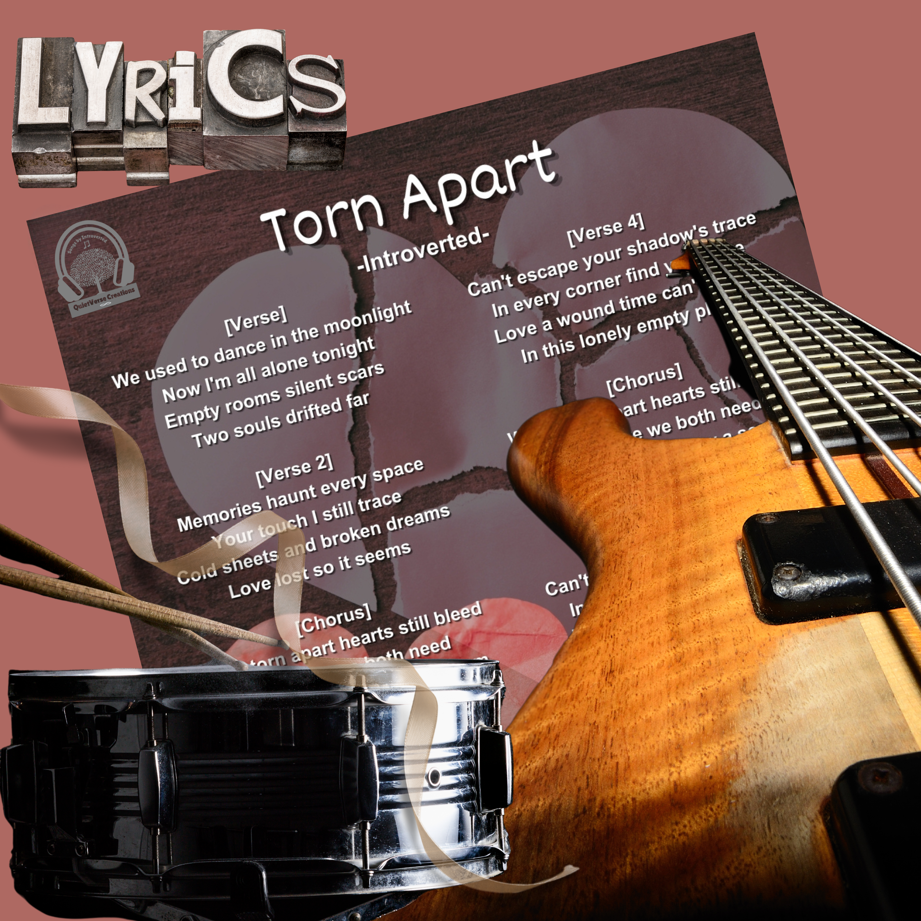 'Torn Apart' Lyric Art Sheet