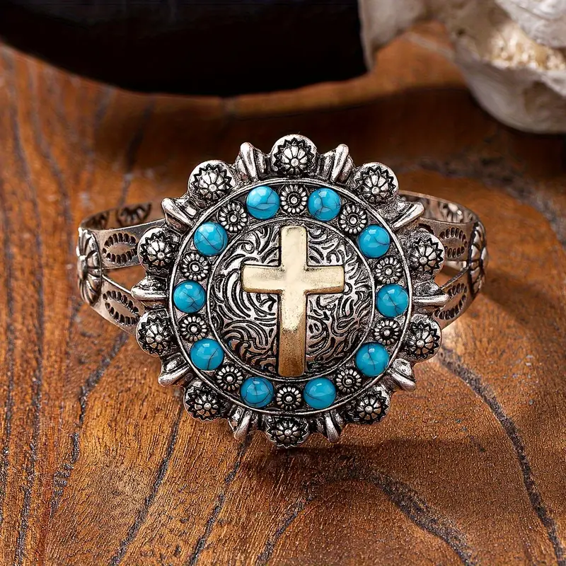 Turquoise Cross Bracelet