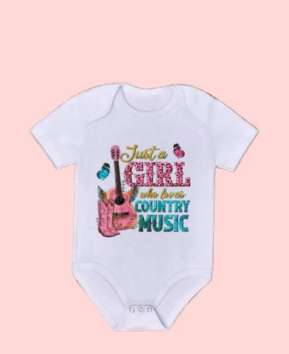 Country Music Baby girls Onesie