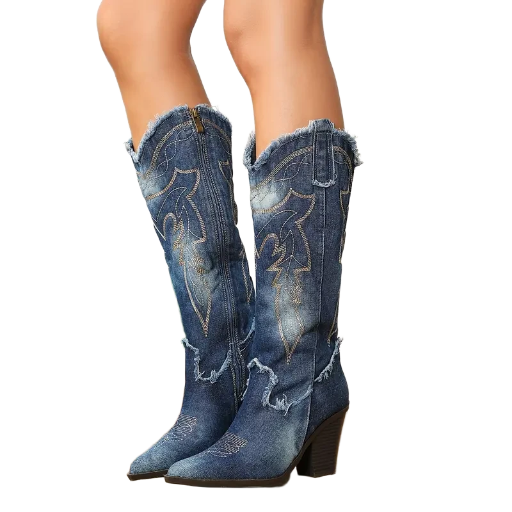 Denim Cowboy Boots