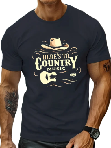 Mens Here's to Country Music T-Shirt