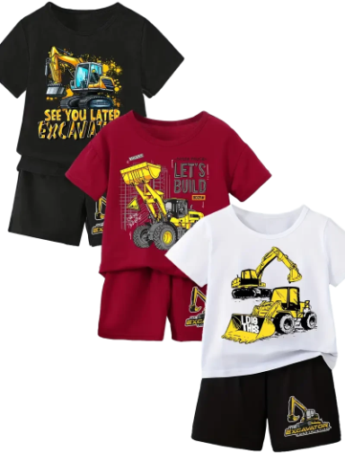 Kids' Construction Themed PJ Set