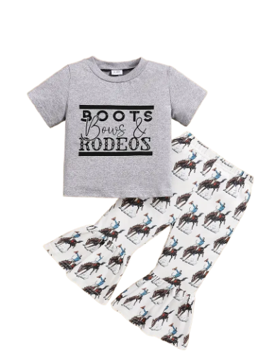 Little girls Rodeo PJ Set 