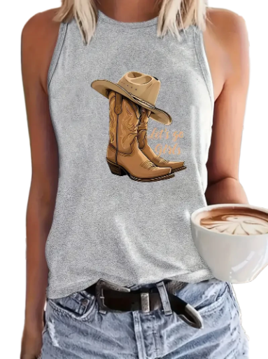 Cowboy Boots Graphic Tank Top
