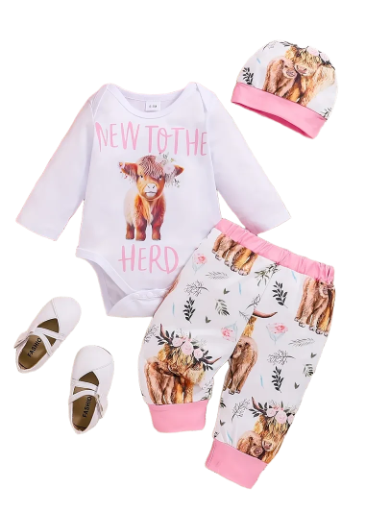 Baby Girl Cow Set 