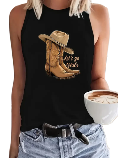 Women's Cowboy Graphic Tank Top