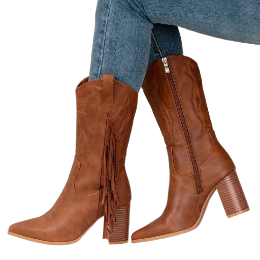 Brown Fringe Boots