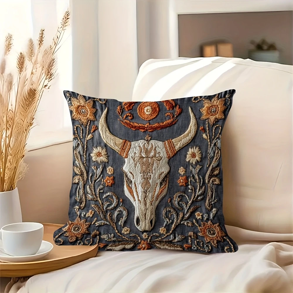 Decorative Embroidered Cushion Cover