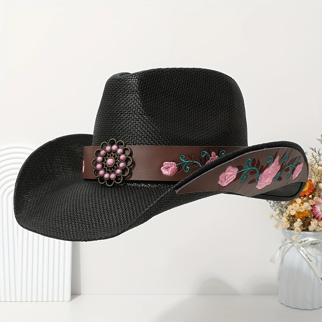 Black and pink Cowboy Hat