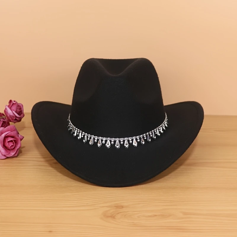 Black Bling Cowgirl Hat