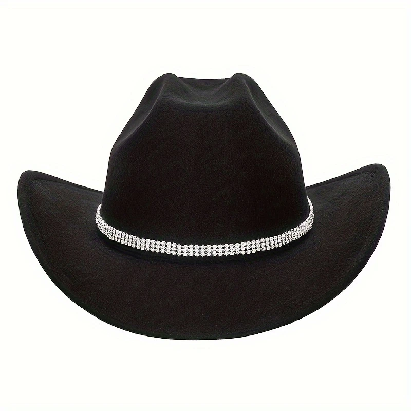 Black Cowgirl Hat with bling band 