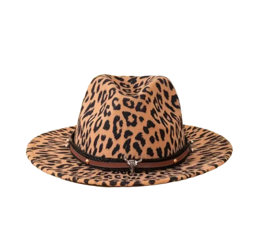 Leopard Ladies Cow Girl Hat 