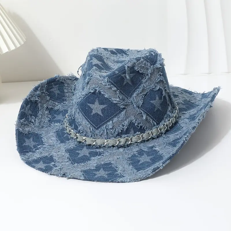Ladies Denim Cowboy Hat