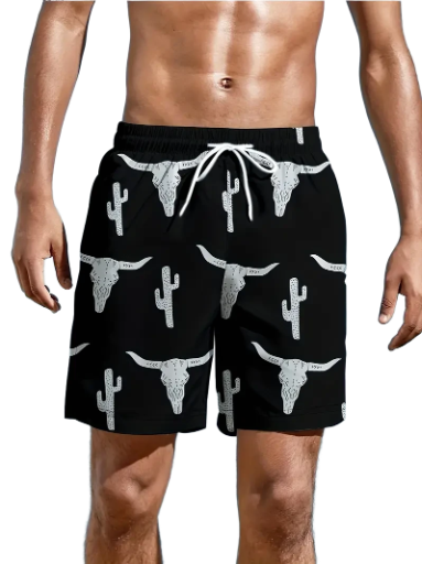 Men's Black Swim Trunks