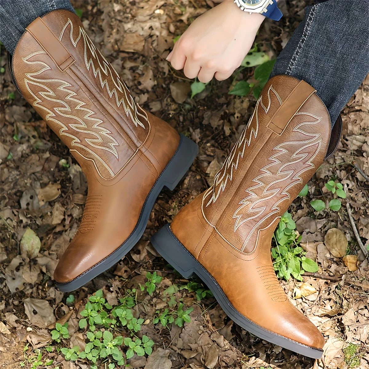 Mens Brown Cowboy Boot