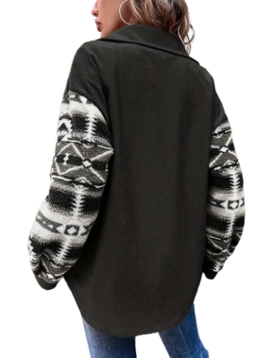 Stylish Aztec Print Jacket