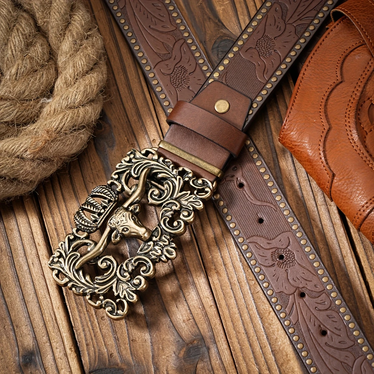Unisex Vintage Belt and buckle 