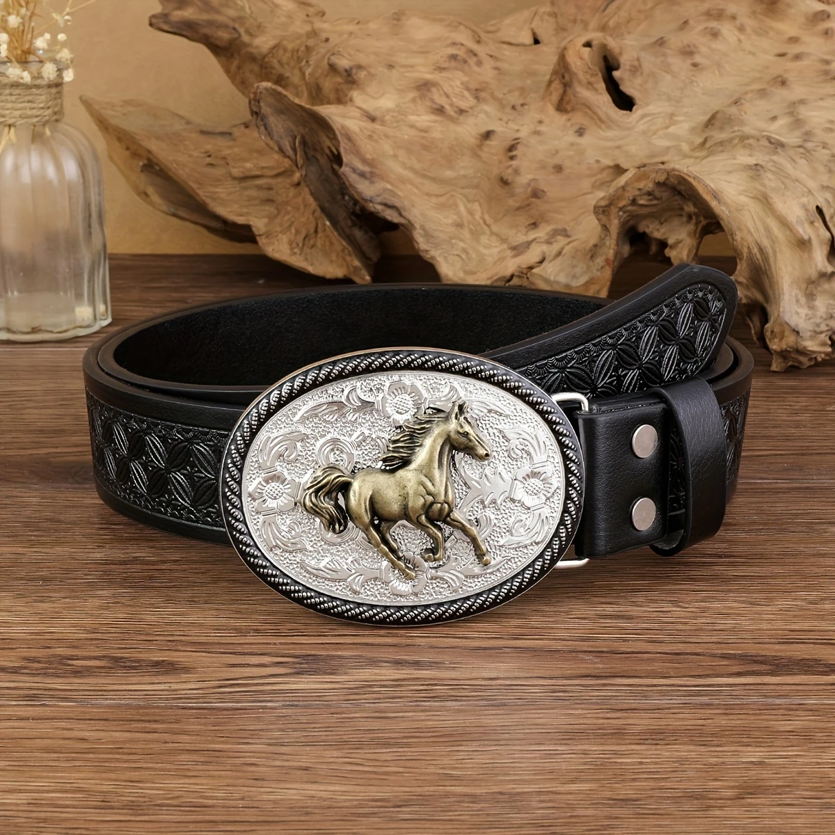 Ladies Belt with Horse Buckle