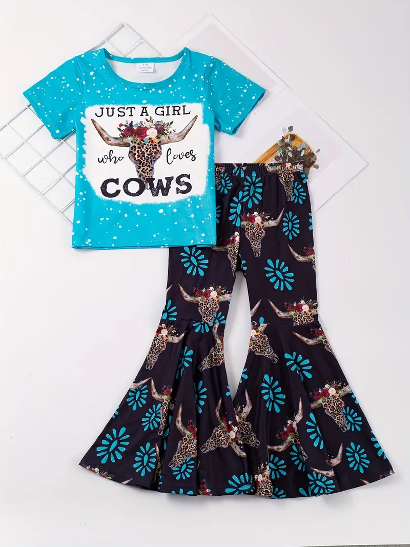 Girls' Cow Print Outfit