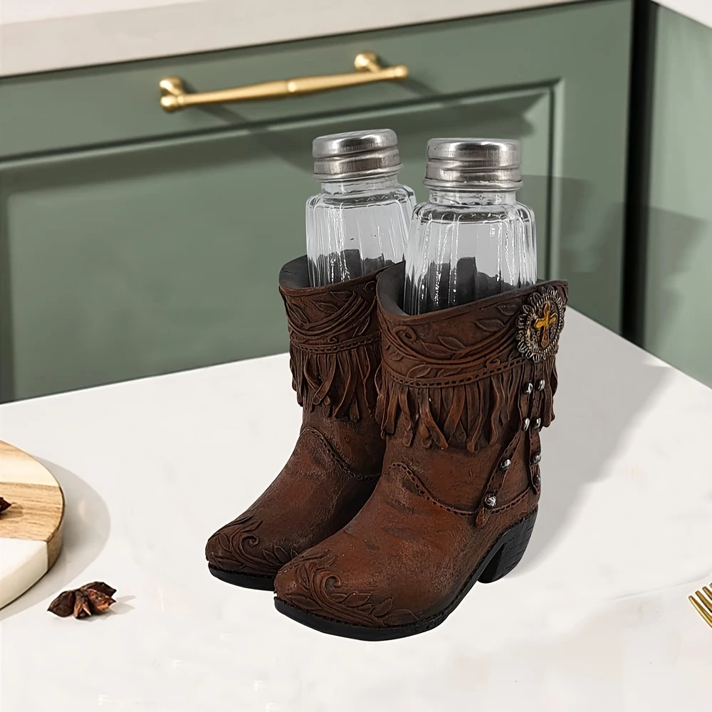 Cowboy Boot Shaped Salt and Pepper Shakers 
