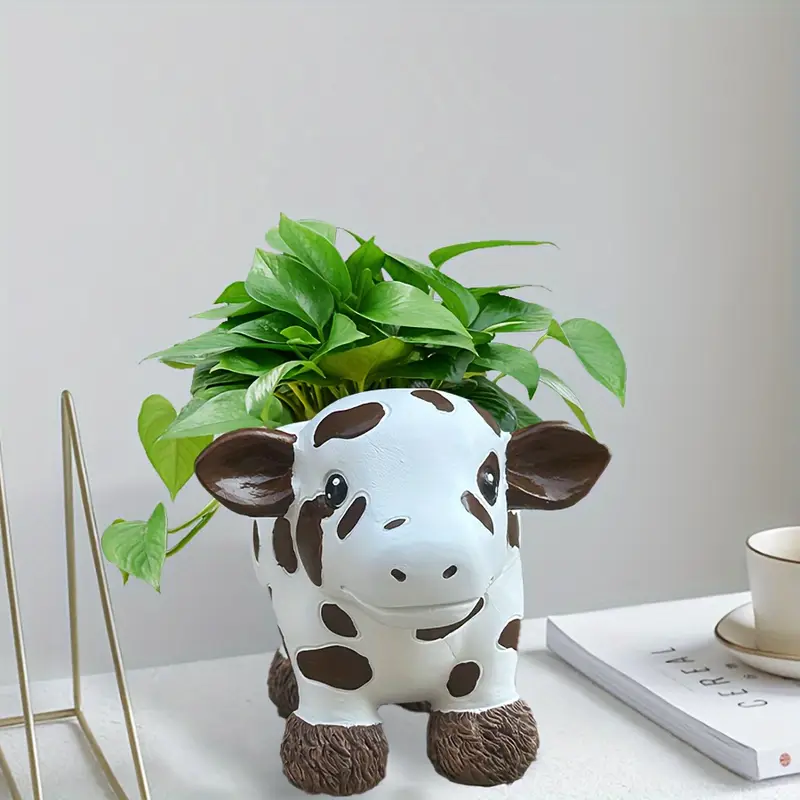 Cow Decorative Pot Plant 