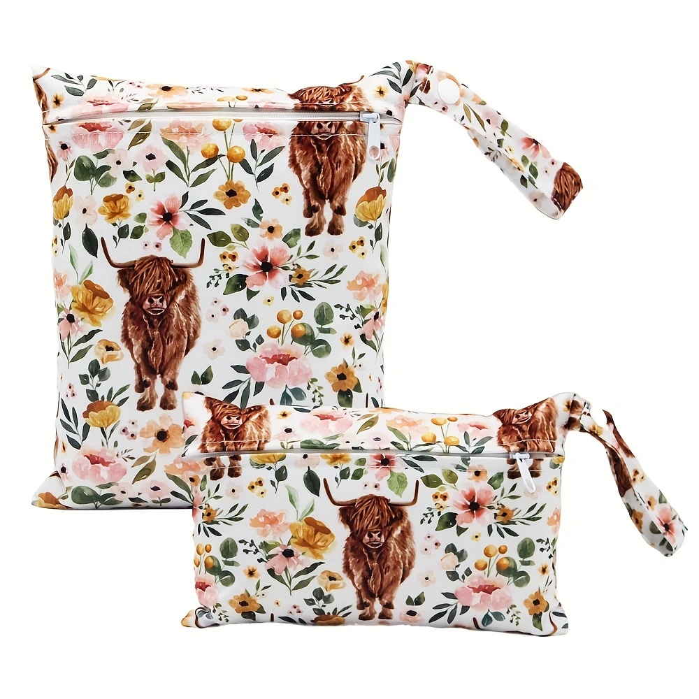 Cow Print Wet Bags Baby Set