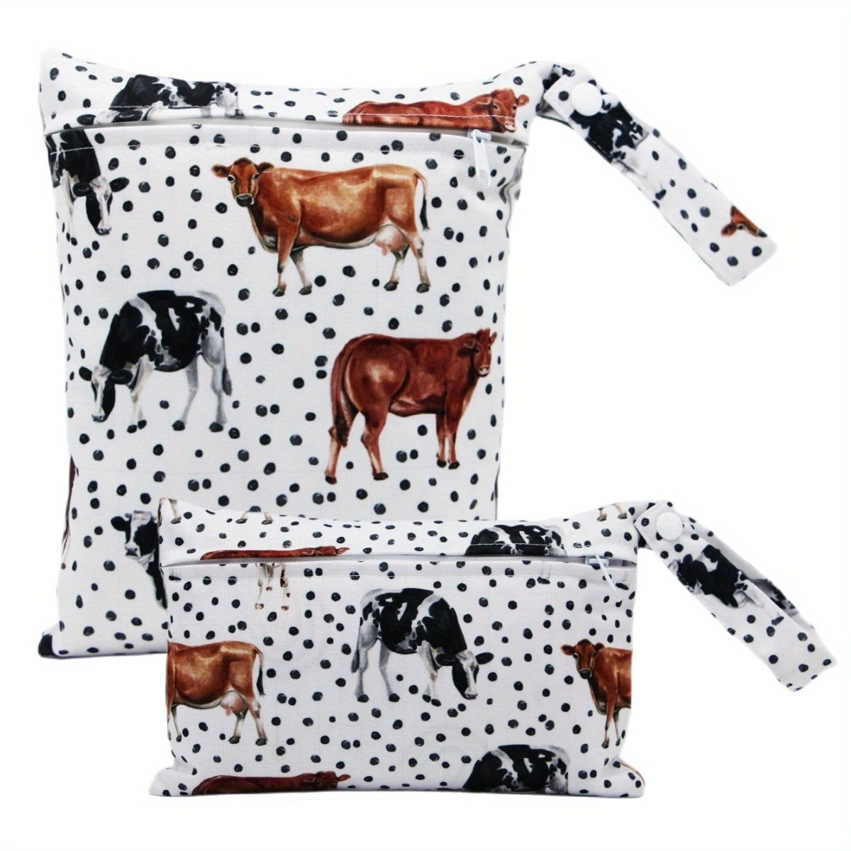 Cow Print Wet Bags Baby Set