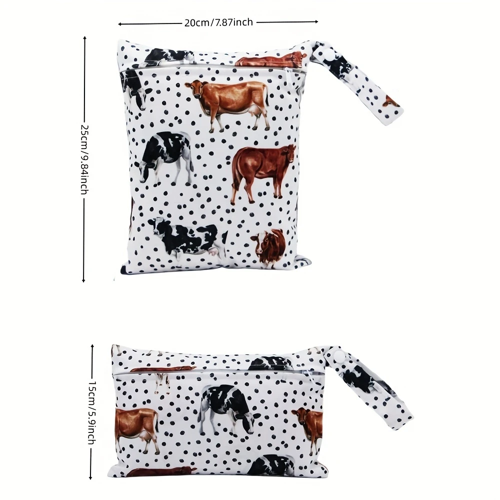 Cow Print Wet Bags Baby Set