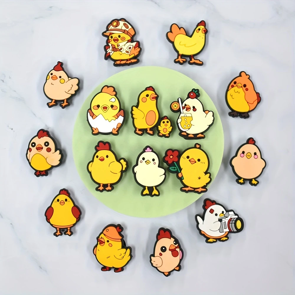 Chicken Themed shoe charms 