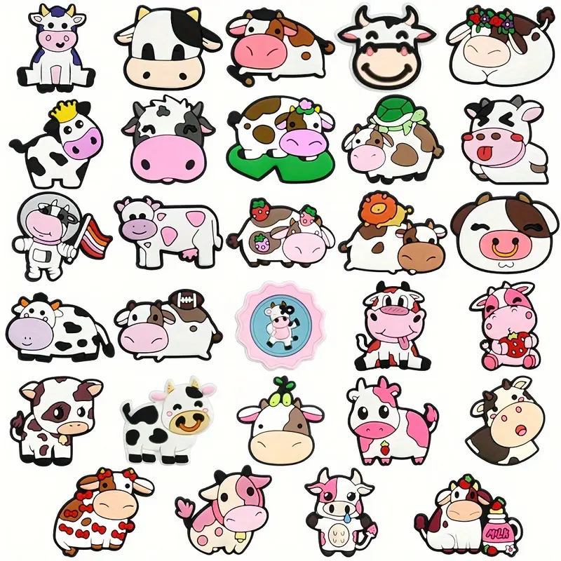 Cute Cow Shoe Charms 