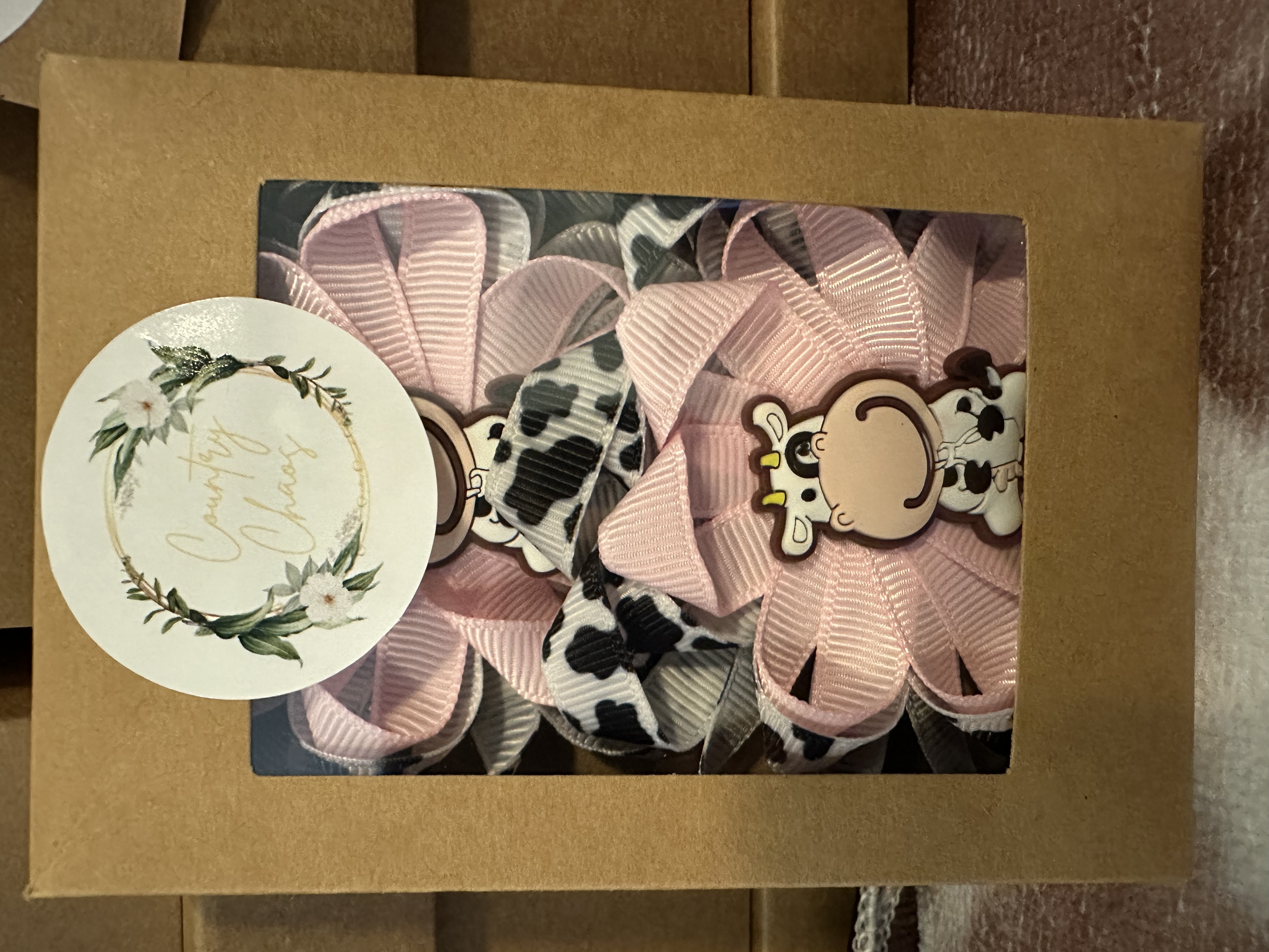 Baby Cow-themed Hair Clips