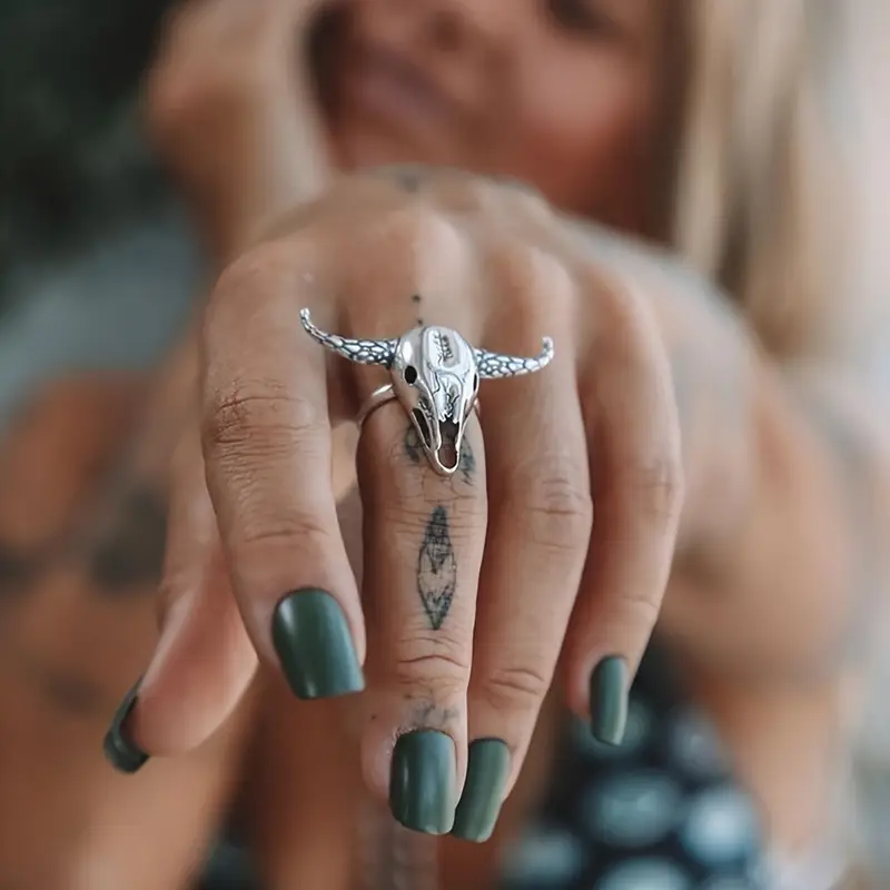 Bull Skull Ajustable Ring