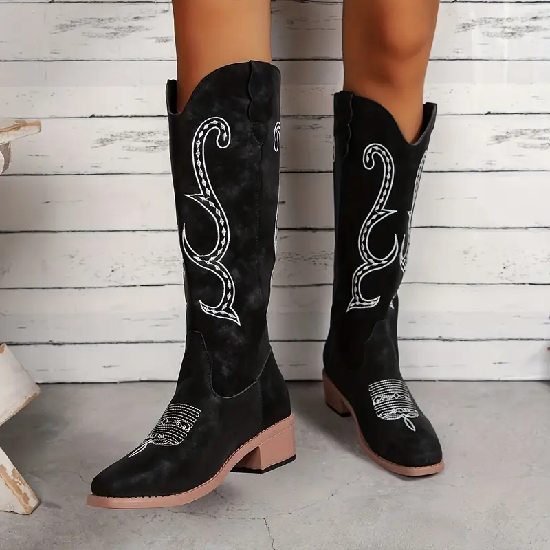 Ladies Black Cowboy Boots
