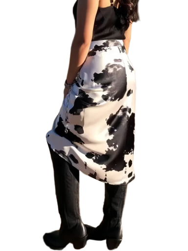 Black and White Patterned Skirt