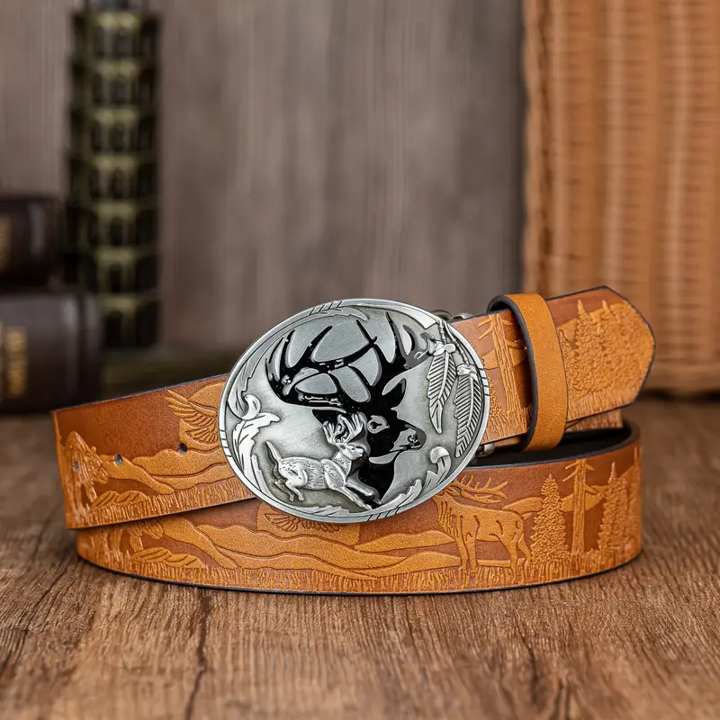  Belt with Deer Buckle
