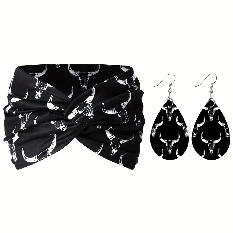 Country Headband and Earrings Set