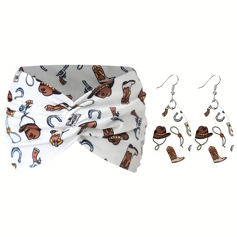 Country Headband and Earrings Set