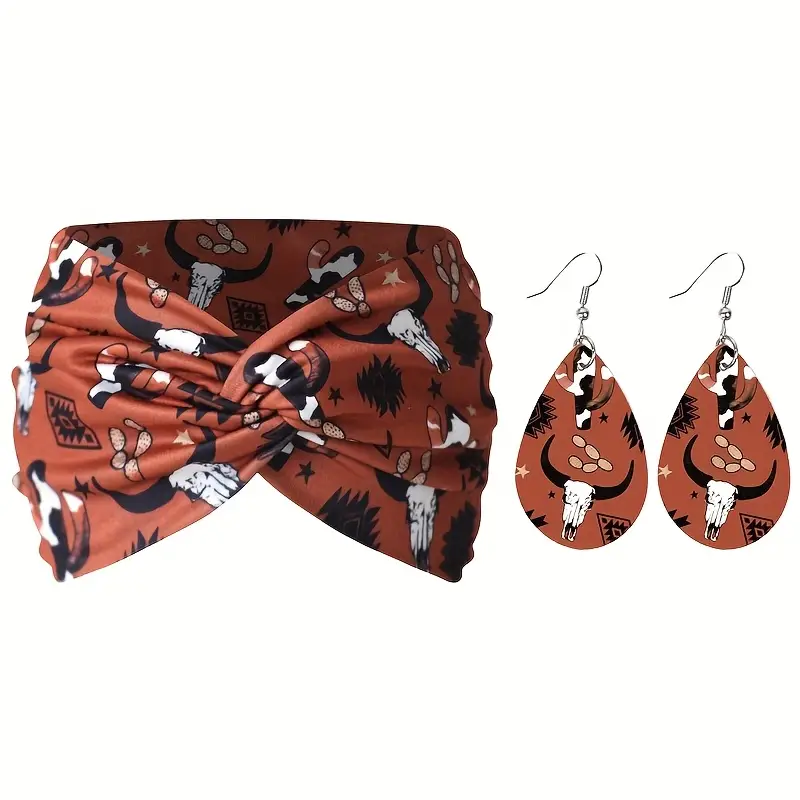 Country Headband and Earrings Set