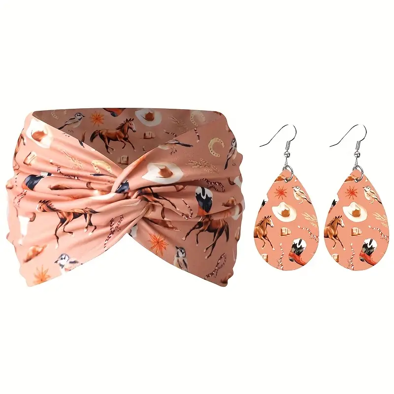 Country Headband and Earrings Set