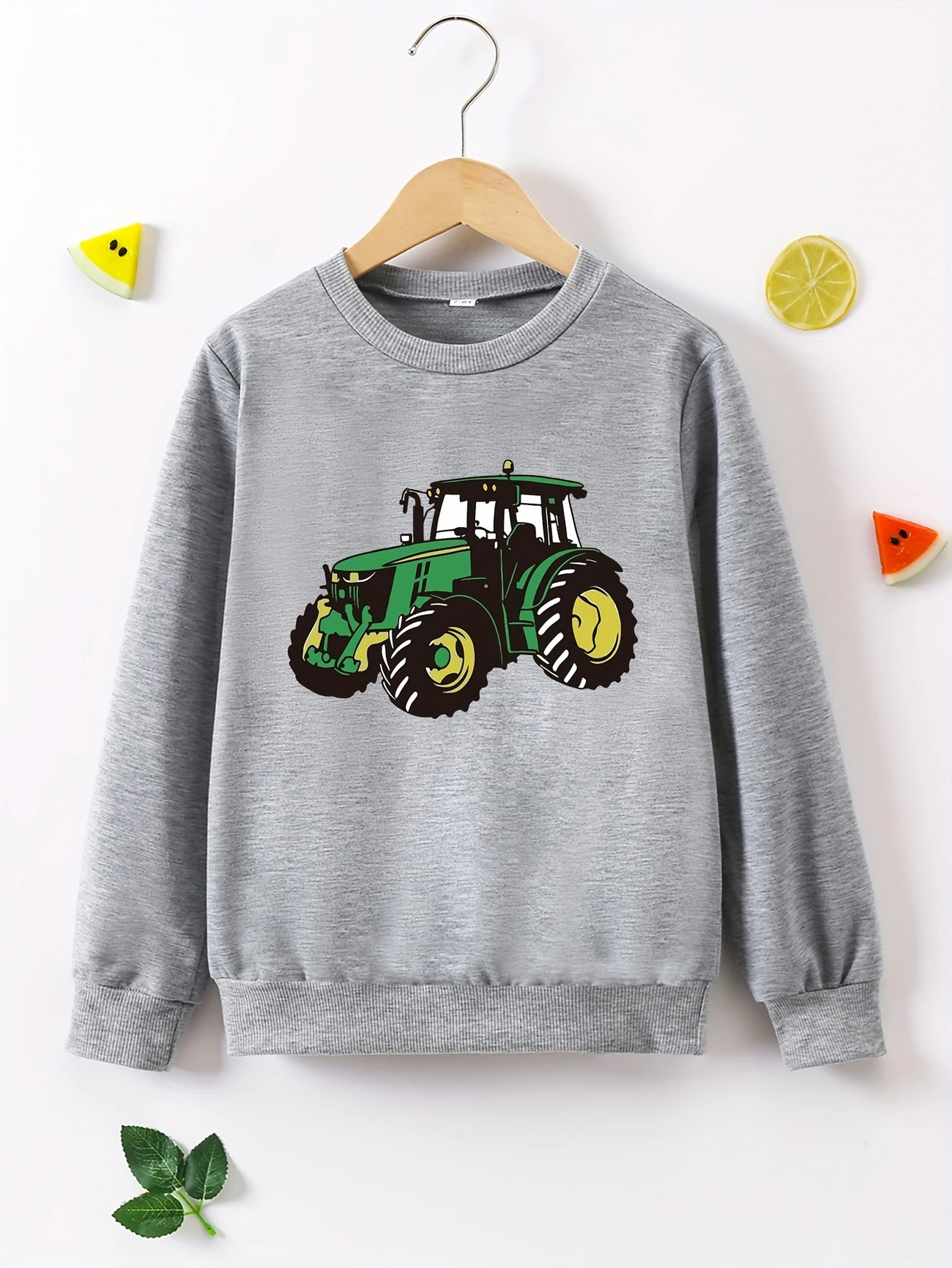 Kids' Grey Tractor Jumper