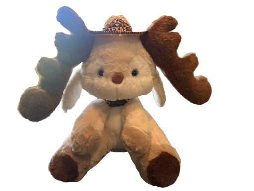 Plush Toy Deer with Texas Hat