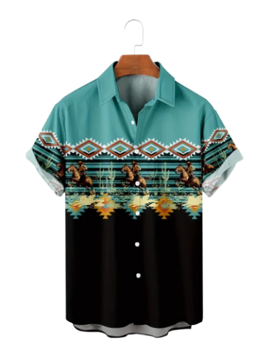 Men's Western Button-Up Shirt