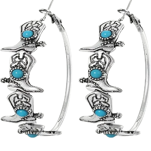 Cowboy Boot Hoop Earrings