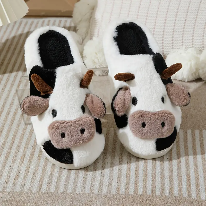 Cow Plush Slippers