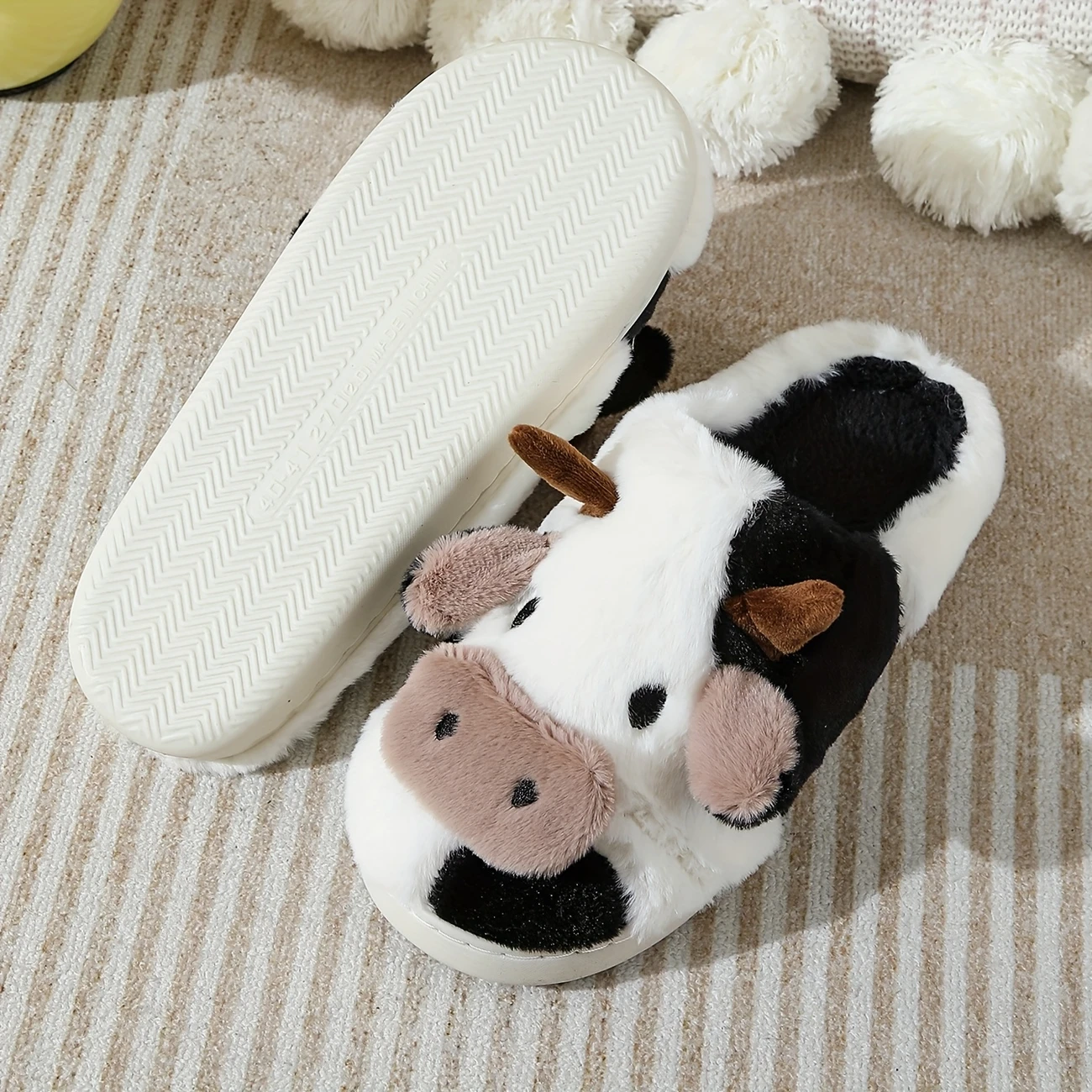 Cow Plush Slippers